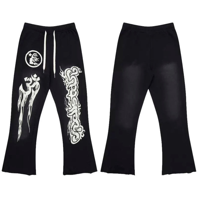 Hellstar Black Print Sweatpants Hover Image