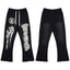 Hellstar Black Angel Dragon Print Flared Sweatpants