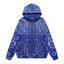 VALEFOREVER Blue Paisley Bandana Full Print Zip Up Hoodie