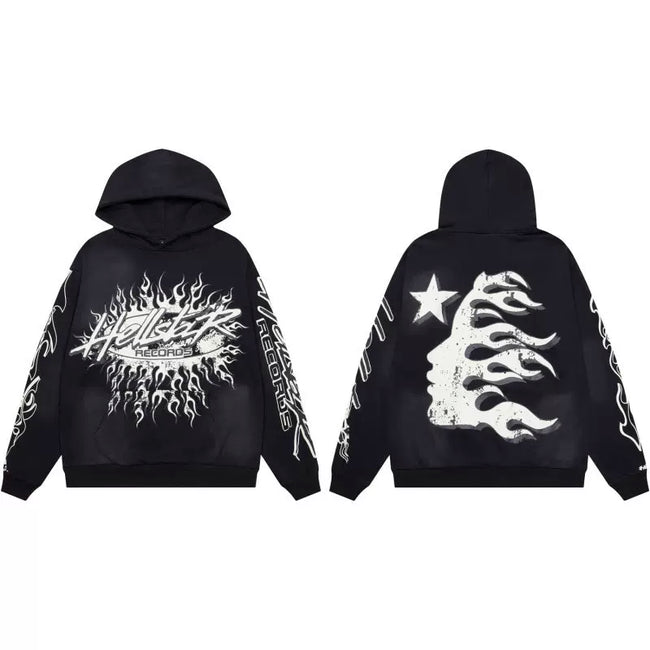 Hellstar Black Art Letter Hoodie Hover Image