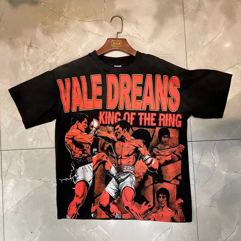 Valleydream Black King Of The Ring Boxing Fight Vintage T-Shirt
