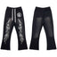 Hellstar Black Silver Swirl Graphic Flared Sweatpants