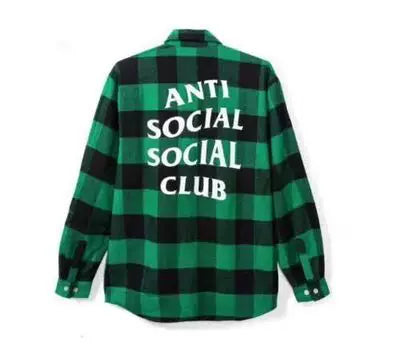 Anti Social Social Club Plaid Flannel Shirt - Green/Black Hover Image