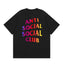 Anti Social Social Club Gradient Rainbow Logo T-Shirt - Black