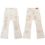 Gallery Dept. Pleated Multi-Color Paint Splatter Off-White Cargo Pants