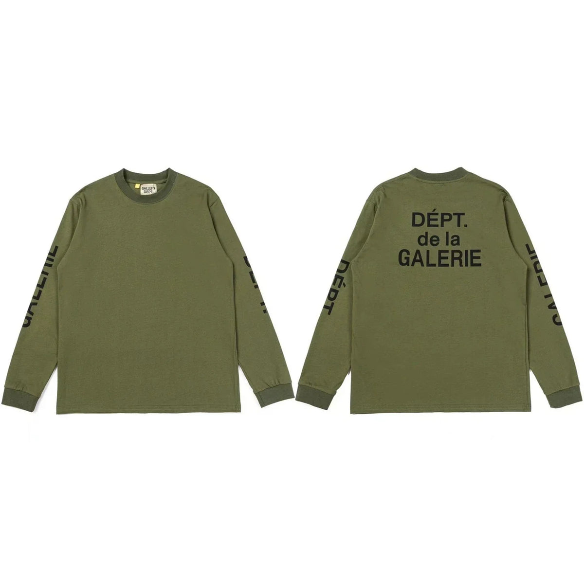 Gallery Dept. Sleeve Print DÉPT. de la GALERIE Long Sleeve T-Shirt - Army Green