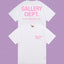 Gallery Dept. Hollywood Logo Short Sleeve T-Shirt - White/Pink