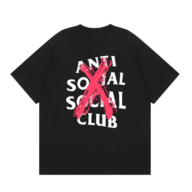 Anti Social Social Club Red X-Cross Logo T-Shirt - Black Hover Image