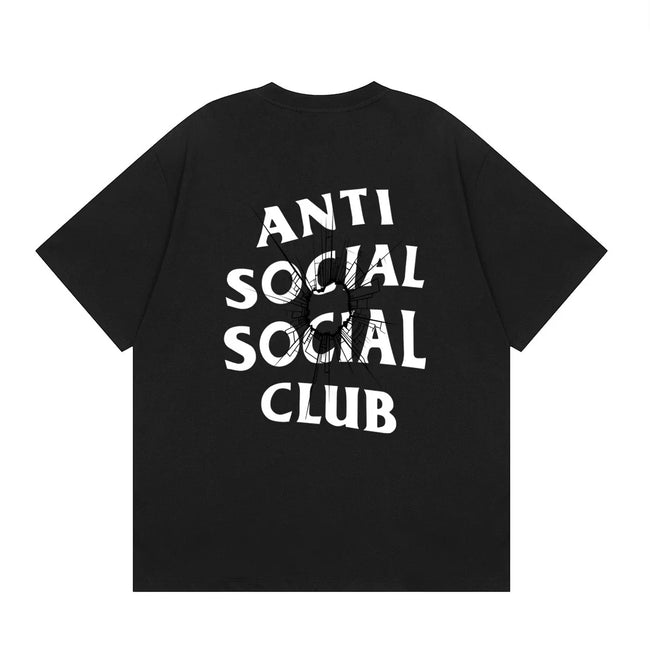 Anti Social Social Club Distressed Texture Logo T-Shirt - Black Hover Image