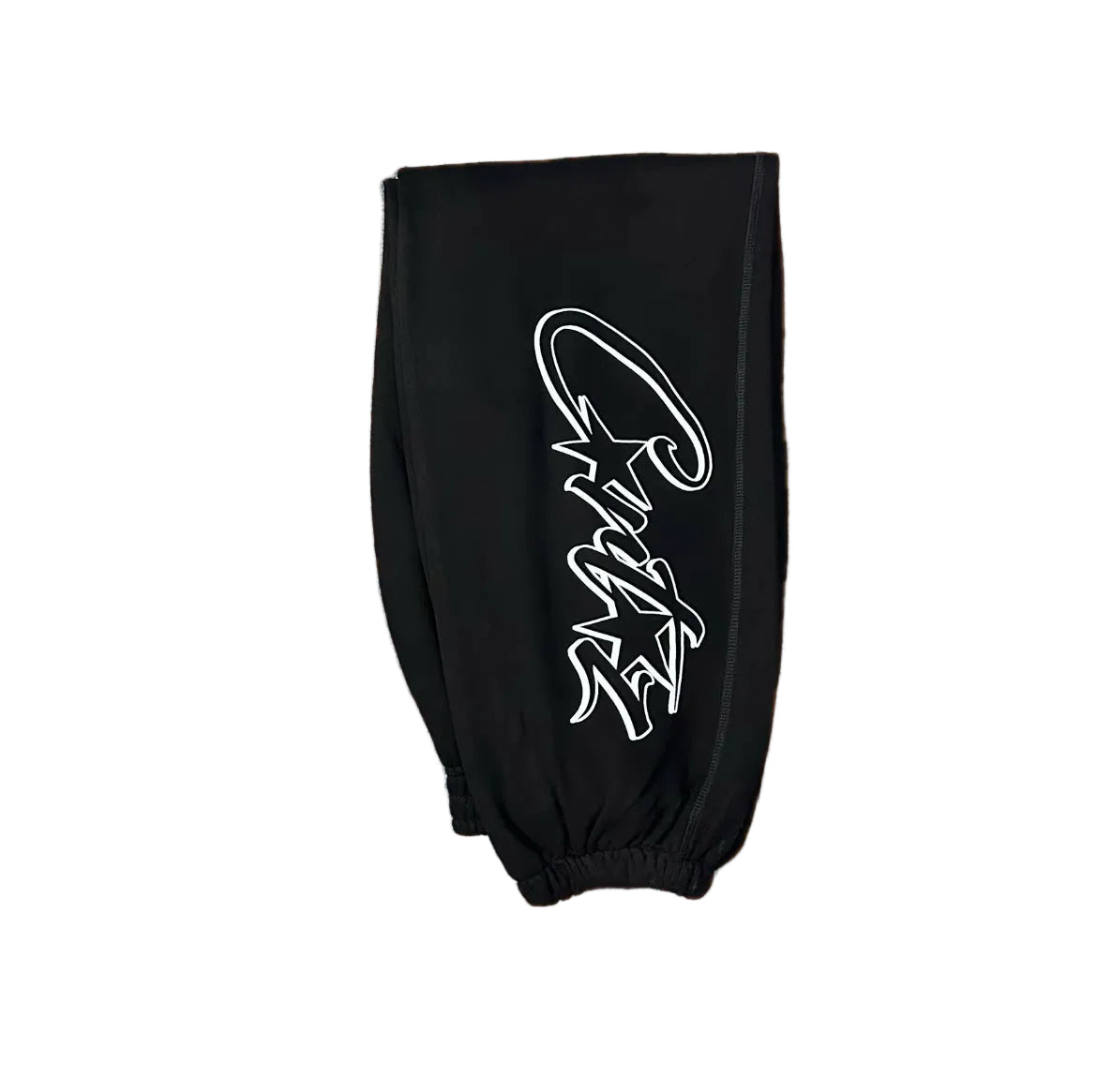 Black Script Logo Sweatpants – Oversized Streetwear Joggers
