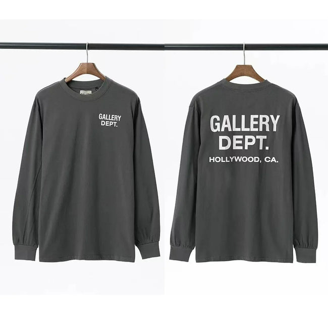 Gallery Dept. Hollywood Logo Long Sleeve T-Shirt - Charcoal Grey Hover Image