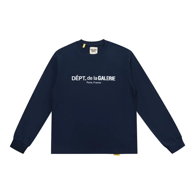 Gallery Dept. Front-Logo DÉPT. de la GALERIE Long Sleeve T-Shirt - Dark Navy Hover Image