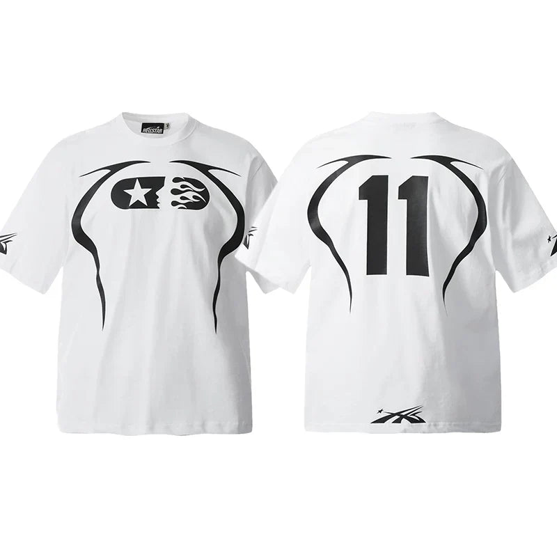 Hellstar White Number 11 Graphic Tee