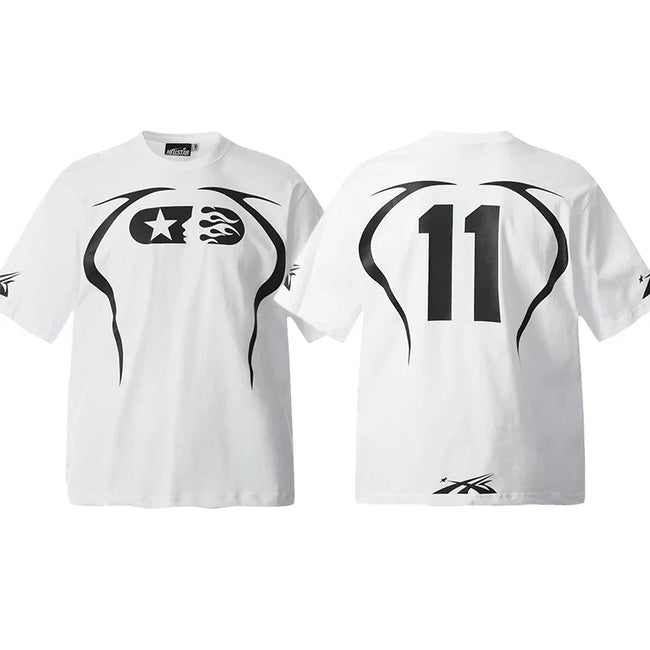 Hellstar White Number 11 Graphic Tee Hover Image