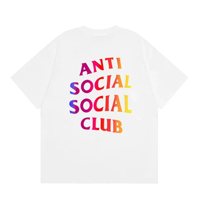 Anti Social Social Club Gradient Rainbow Logo T-Shirt - White Hover Image