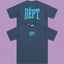 Gallery Dept. Arch Logo Short Sleeve T-Shirt - Blue-Grey/Cyan
