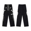 Hellstar Black Side Curved Graphic Wide Leg Sweatpants