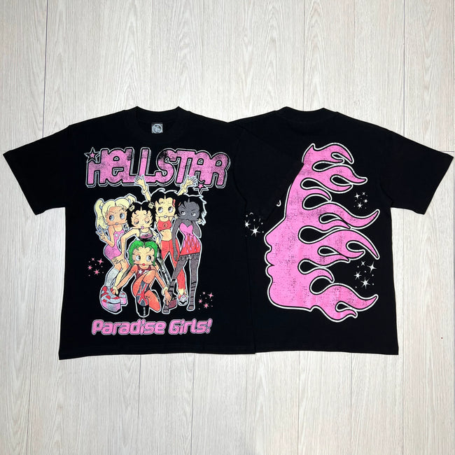 Hellstar Paradise Girls Cartoon Print T-shirt Hover Image