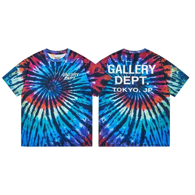 Gallery Dept. Spiral Tie-Dye Tokyo Logo Short Sleeve T-Shirt - Multi Hover Image