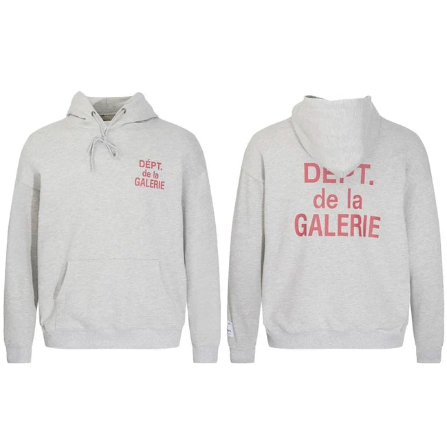 Gallery Dept Dept de la Galerie Grey Hoodie Red Print Hover Image