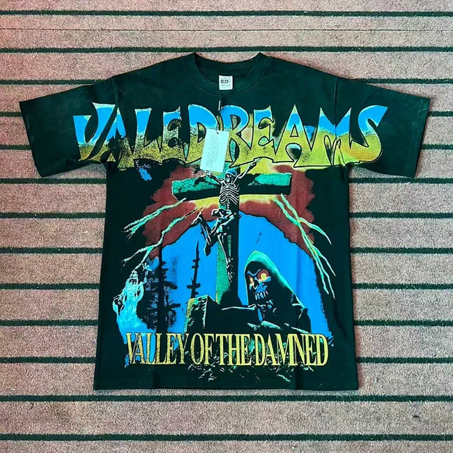 Valleydream Black Valley Of The Damned Abstract Landscape Vintage T-Shirt Hover Image