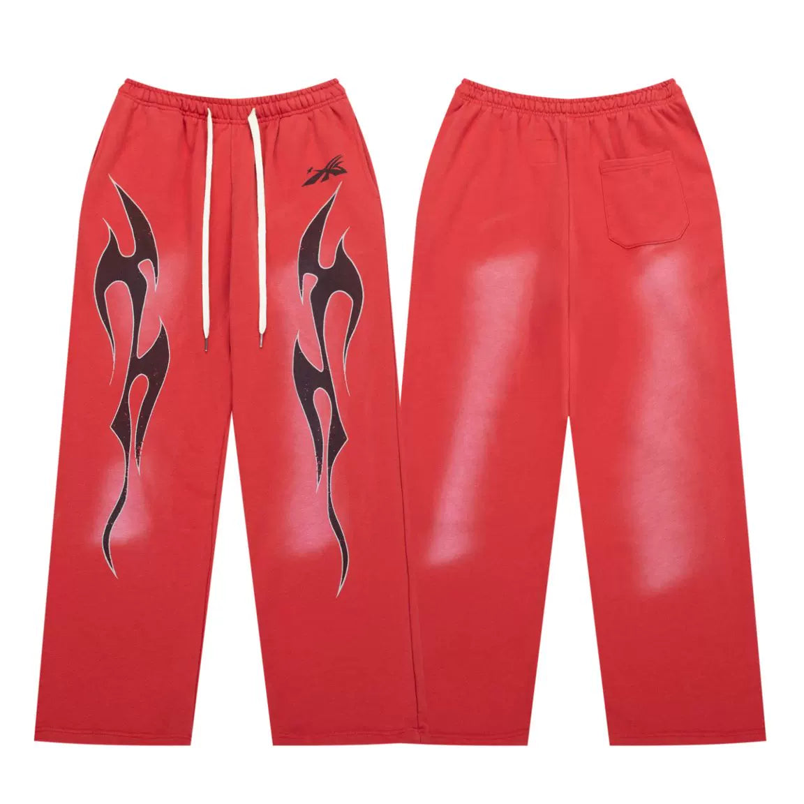 HELLSTAR Red Flame Graphic Sweatpants