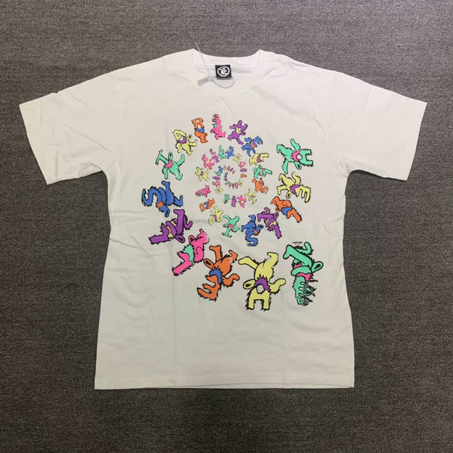 Hellstar Swirl Cartoon Figure Cream T-shirt Hover Image