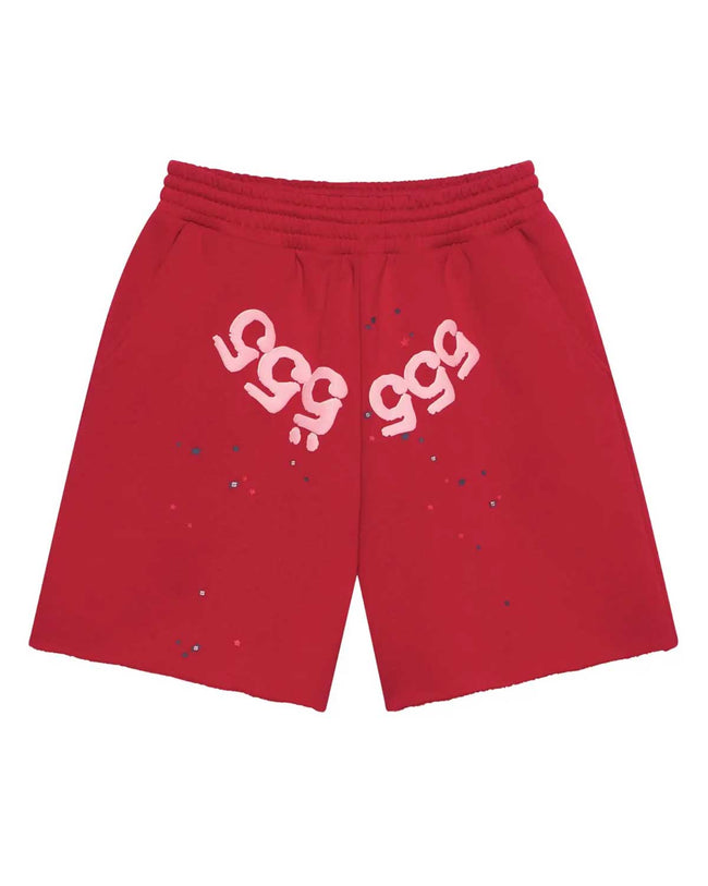 Sp5der Angel Number Sweatshorts Merlot Hover Image