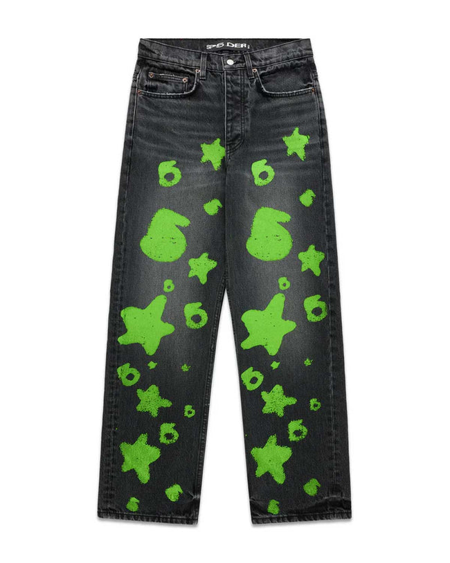 Sp5der Beluga Stamped Denim Black/Green Hover Image