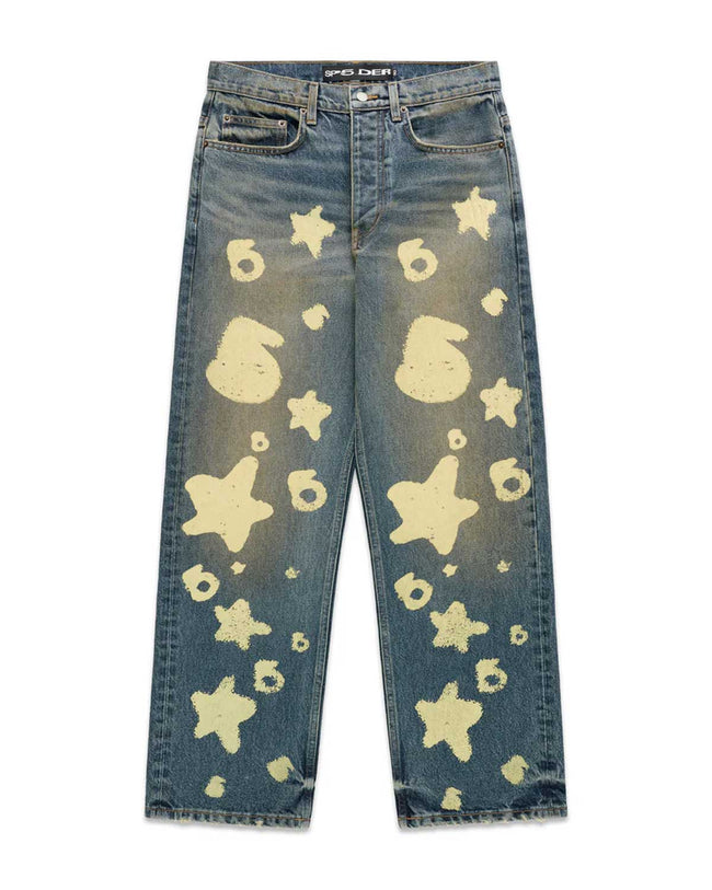 Sp5der Beluga Stamped Denim Indigo Hover Image