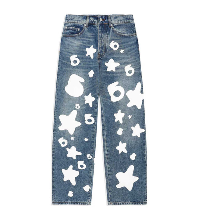 Sp5der Beluga Wash Denim Pants Hover Image