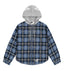 Sp5der Hooded Flannel Zip Up Blue