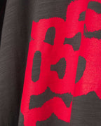 Sp5der Contrast Stitch Slub Tee Slate Grey