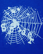 Sp5der Contrast Stitch Slub Tee Tory Blue