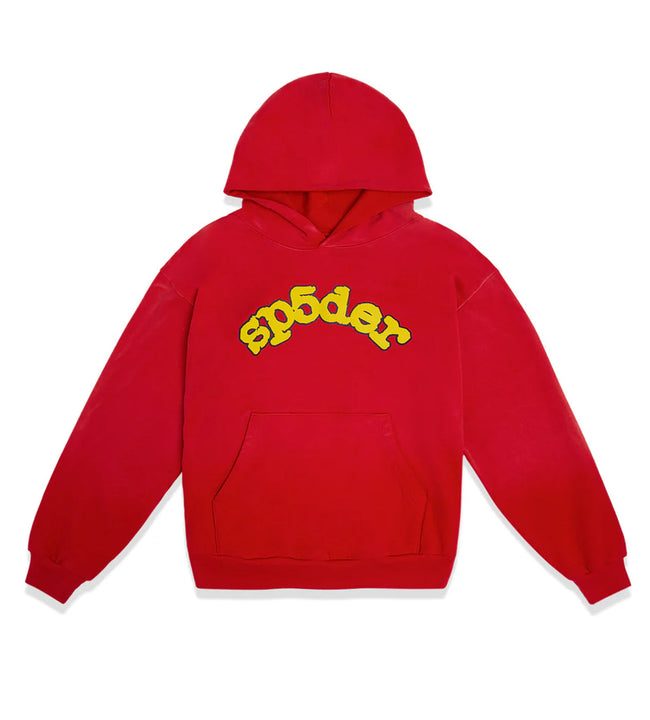 Sp5der OG Logo Hoodie Red Hover Image