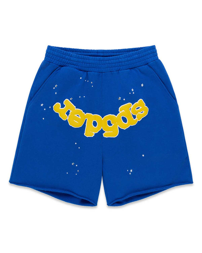 Sp5der OG Logo Sweatshorts Blue Hover Image