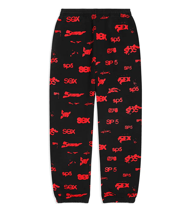 Sp5der Sex AOP Sweatpants Black Main Image
