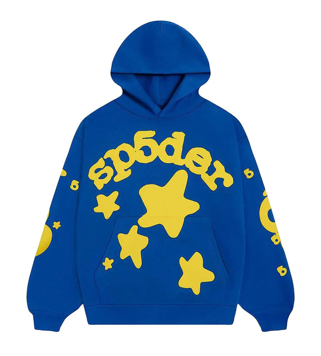 Sp5der TC5 Beluga Hoodie Blue/Yellow Hover Image