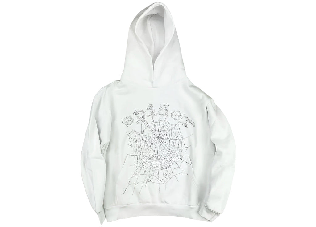 Sp5der Rhinestone Logo Hoodie