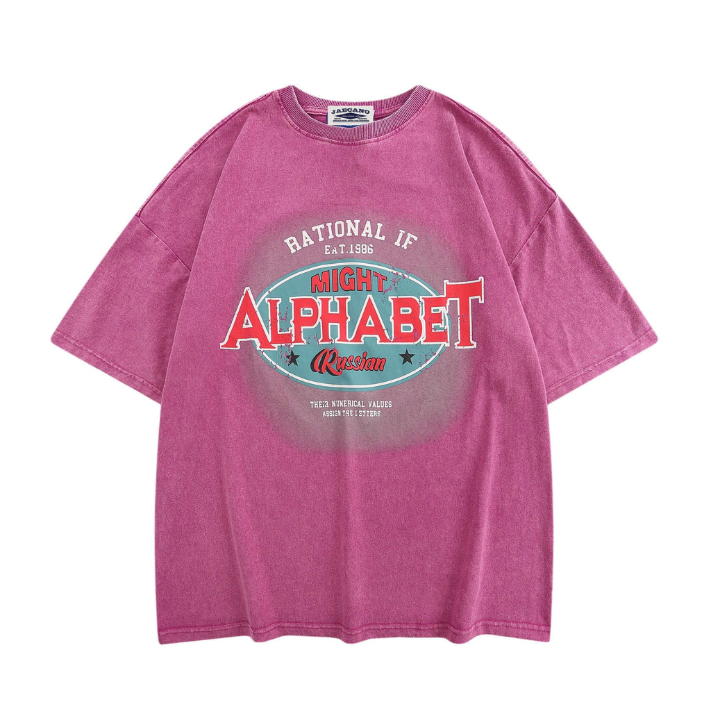 Retro distressed washed short sleeves