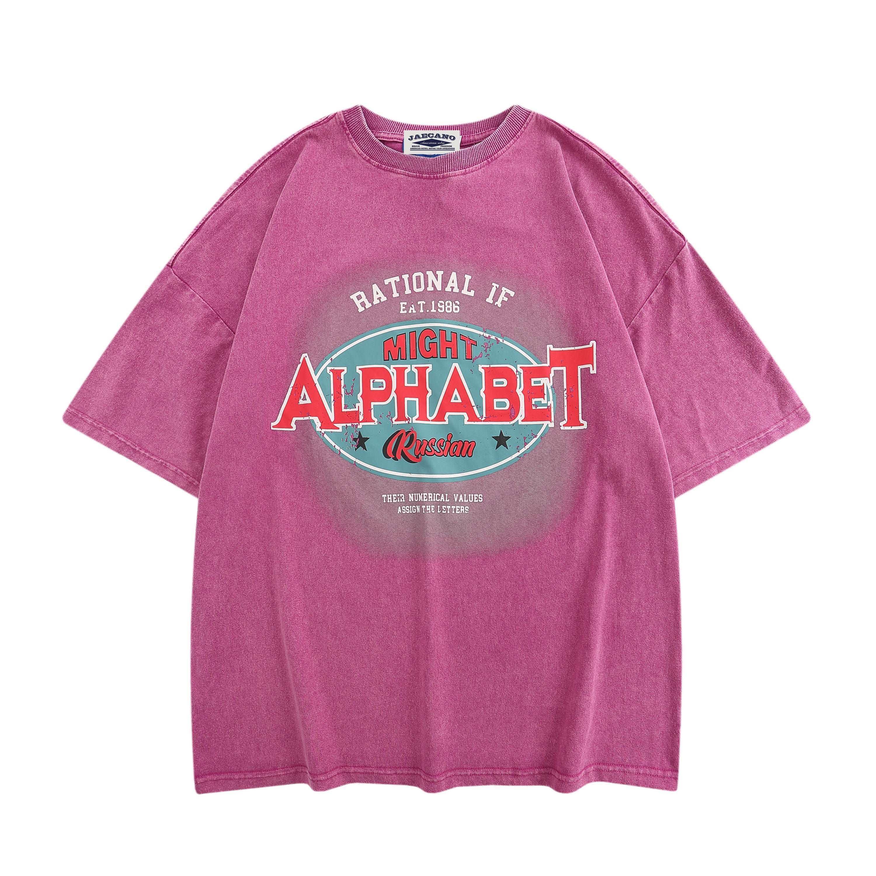 Retro distressed washed short sleeves