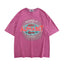 Retro distressed washed short sleeves