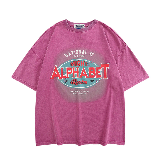 Retro distressed washed short sleeves Hover Image