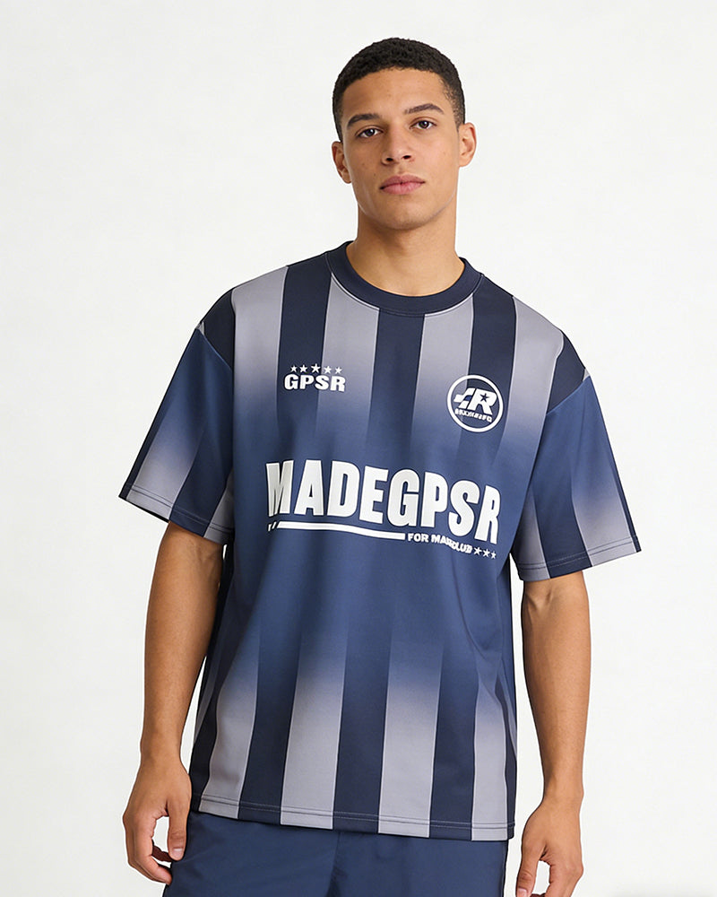 Gradient striped athletic t-shirt