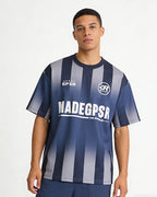 Gradient striped athletic t-shirt