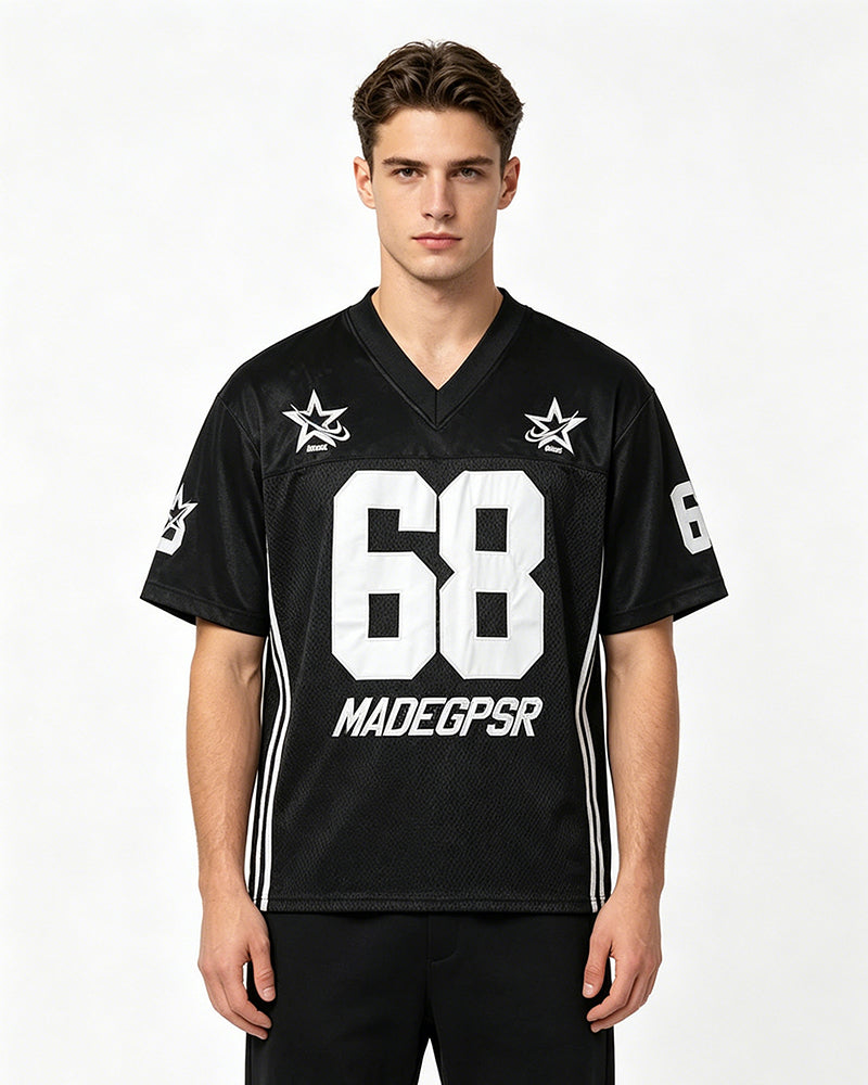 Embroidered sports short sleeves