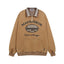 Retro distressed polo sweatshirt
