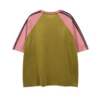 Retro colorblock short sleeves