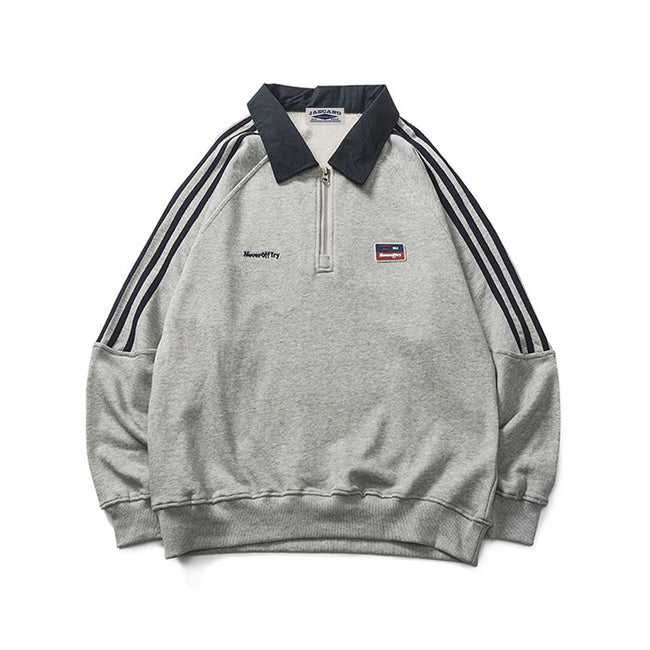 Retro Color Block Three Stripes Sweatshirt Hover Image