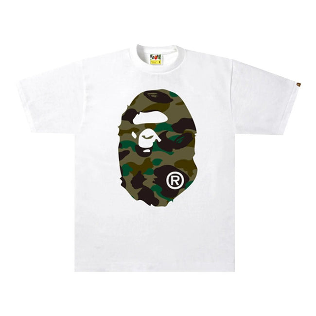BAPE 1st Camo Big Ape Head Tee 'White/Green' Hover Image
